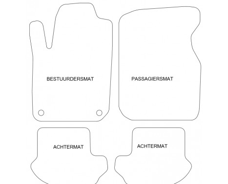 Car mats suitable for Ford Ka 1998-2008 4-piece, Image 5