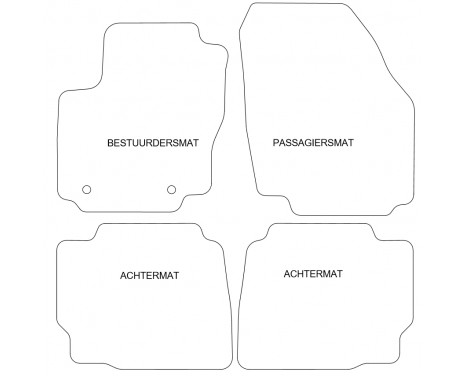 Car mats suitable for Ford Mondeo 2007- 4-piece, Image 4