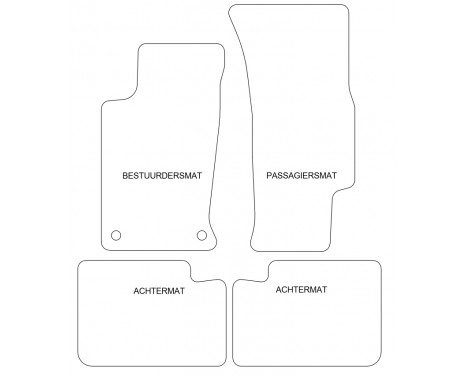 Car mats suitable for Ford Sierra 1989-1993 4-piece, Image 3