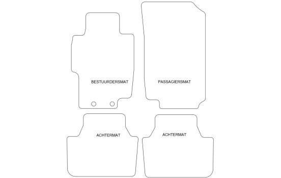 Car mats suitable for Honda Accord 2002-2006 4-piece, Image 2