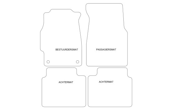 Car mats suitable for Honda Civic 2/3/4drs 1996-2000 4-deli, Image 2