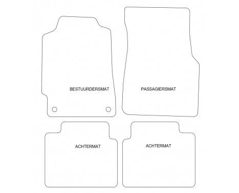 Car mats suitable for Honda Civic 2/4 doors 1991-1996 4-piece, Image 2