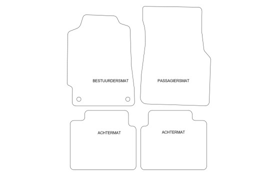 Car mats suitable for Honda Civic 2/4 doors 1991-1996 4-piece, Image 2
