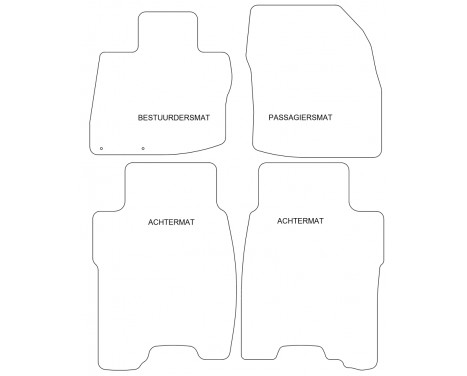 Car mats suitable for Honda Civic 2006- 4-piece, Image 5