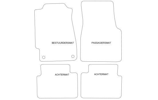 Car mats suitable for Honda Civic 3drs 1992-1995 4-piece, Image 2