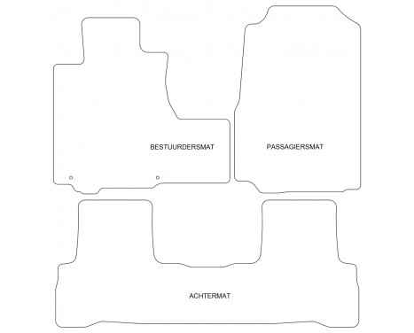 Car mats suitable for Honda CR-V 2007-2011 3-piece, Image 2