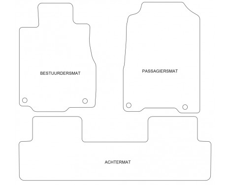 Car mats suitable for Honda CR-V 2012- 3-piece, Image 2