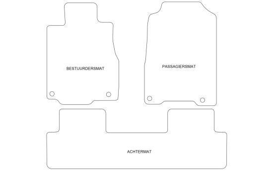Car mats suitable for Honda CR-V 2012- 3-piece, Image 2