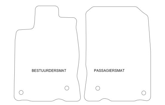 Car mats suitable for Honda CR-Z 2010- 2-piece, Image 2