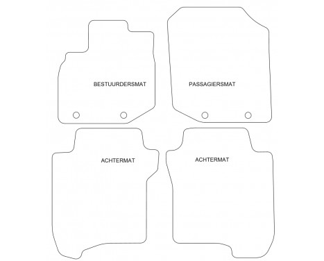 Car mats suitable for Honda Jazz 2011- 4-piece, Image 4