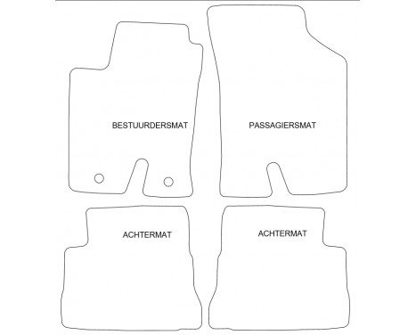 Car mats suitable for Hyundai Getz 2002-2011 4-piece, Image 6