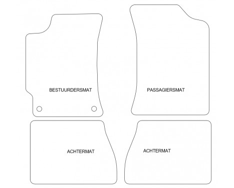 Car mats suitable for Hyundai S.Coupe 1994 4-piece, Image 2