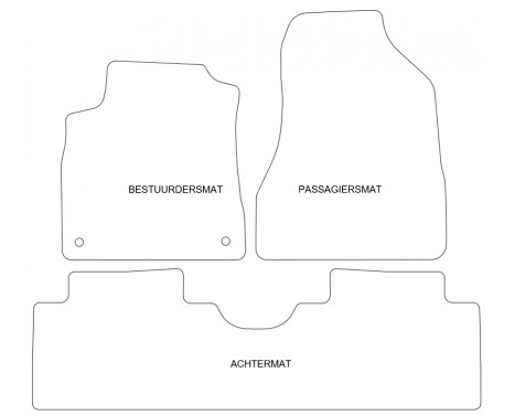 Car mats suitable for Hyundai Tucson 2004-2010 3-piece, Image 3