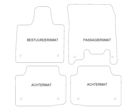Car mats suitable for Jaguar I-Pace 2018- 4-piece, Image 2