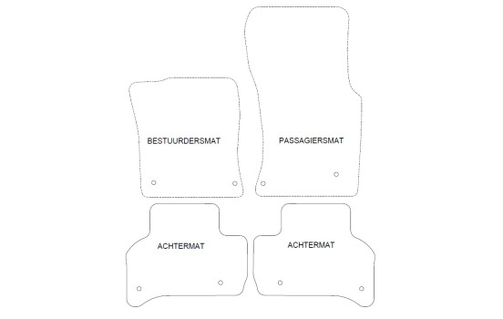 Car mats suitable for Jaguar XE 2015- 4-piece, Image 2