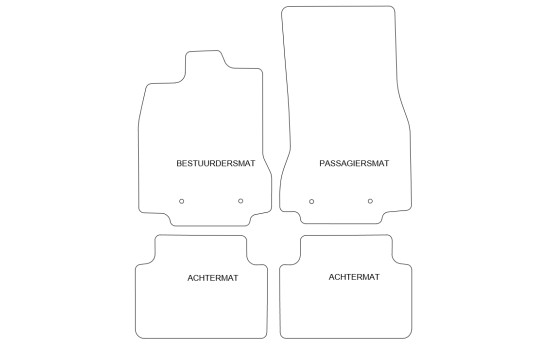 Car mats suitable for Jaguar XF 2008- 4-piece, Image 2