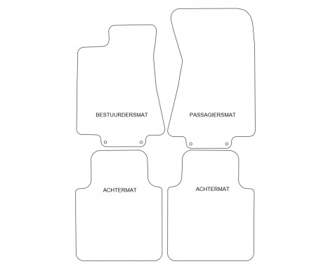 Car mats suitable for Jaguar XJ 2002-2009 Lwb 4-piece, Image 2