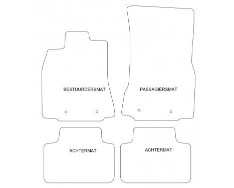 Car mats suitable for Jaguar XJ 2009- swb 4-piece, Image 2