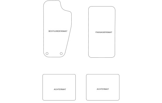 Car mats suitable for Jeep Cherokee 1991- 4-piece, Image 2