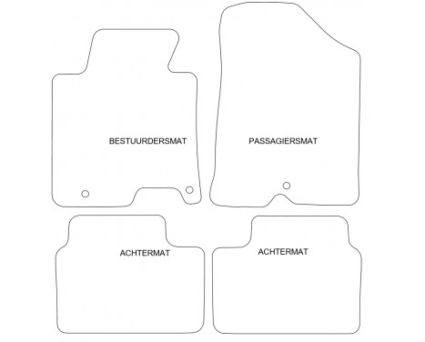 Car mats suitable for Kia Cee'd 2013- 4-piece, Image 4