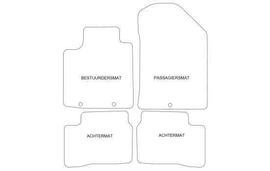 Car mats suitable for Kia Picanto 2011- 4-piece, Image 4