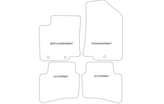 Car mats suitable for Kia Rio 2012- 4-piece, Image 4
