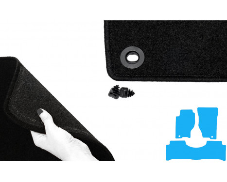 Car mats suitable for Kia Sorento 2004-2009 3-piece, Image 4