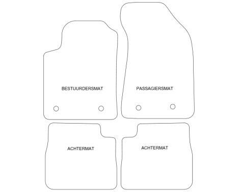 Car mats suitable for Lancia Delta 2006- 6-piece, Image 2