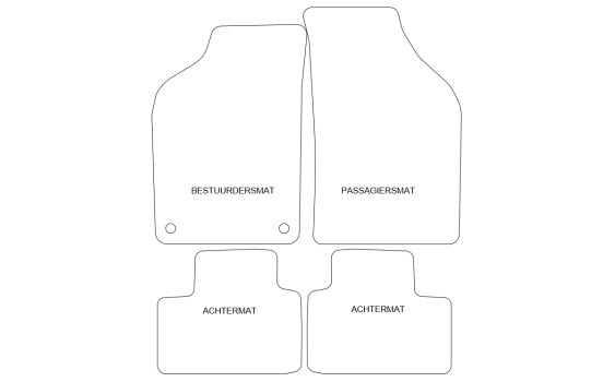 Car mats suitable for Lancia Ypsilon 1996-2003 4-piece, Image 2