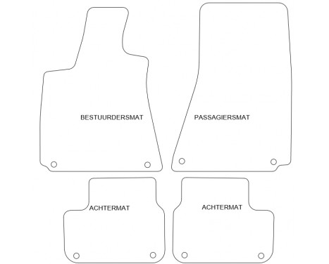 Car mats suitable for Maserati Ghibli 2014- 4-piece, Image 2