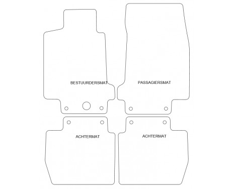 Car mats suitable for Maserati Gran Turismo 2008- 4-piece, Image 2