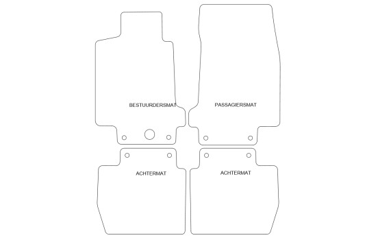 Car mats suitable for Maserati Gran Turismo 2008- 4-piece, Image 2