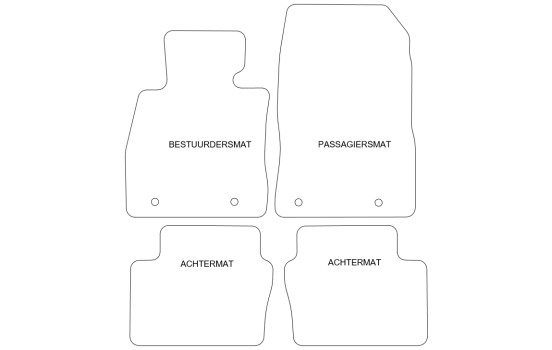 Car mats suitable for Mazda 2 2015- 4-piece, Image 2