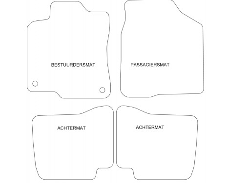 Car mats suitable for Mazda 323F 1995 4-piece, Image 2