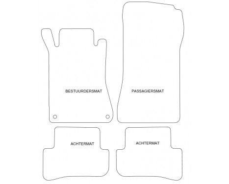 Car mats suitable for Mercedes-Benz C-Class W203 2001-2007, Image 4