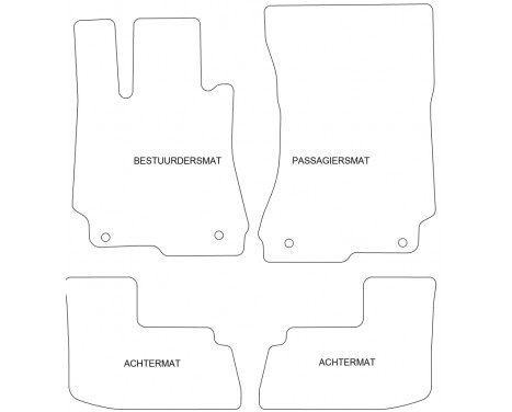 Car mats suitable for Mercedes-Benz CL W216 2007- 4-piece, Image 2