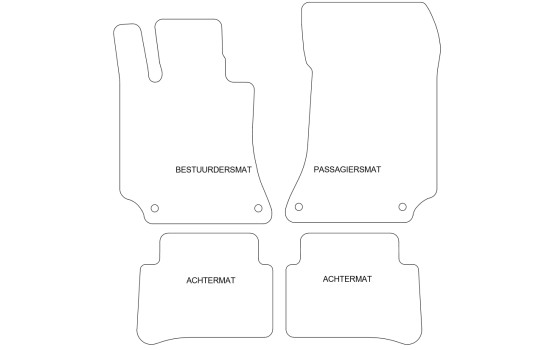 Car mats suitable for Mercedes-Benz CLS X218 2013- 4-piece, Image 2