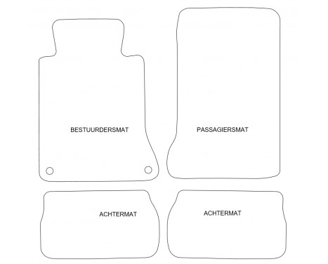 Car mats suitable for Mercedes-Benz Coupe W124 4-piece, Image 2