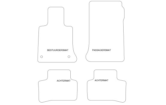 Car mats suitable for Mercedes-Benz GLK 2008- 4-piece, Image 2