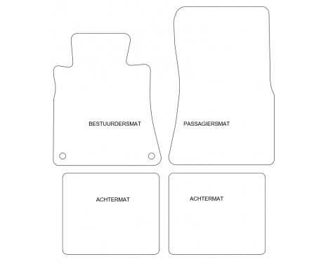 Car mats suitable for Mercedes-Benz S/SE W126 4-piece, Image 2
