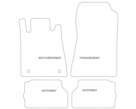 Car mats suitable for Mercedes-Benz SEC W140 4-piece, Image 2