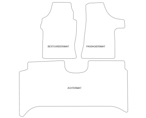 Car mats suitable for Mercedes-Benz Viano 2009 3-piece, Image 2