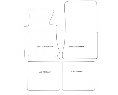 Car mats suitable for Mercedes-Benz W116 1972-1980 4-piece, Image 2