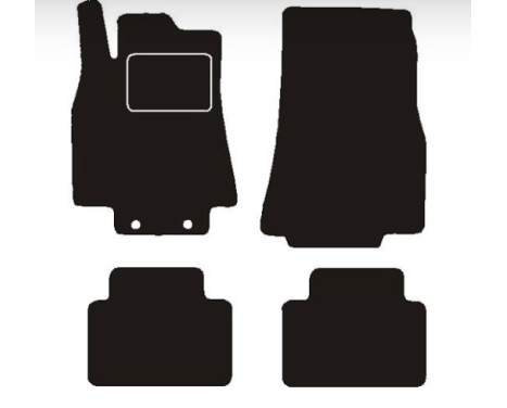 Car mats suitable for Mercedes W169 a-class 2004 -> with oe mounting