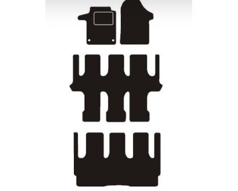 Car mats suitable for Mercedes w447 v-class 8 persons 2014->