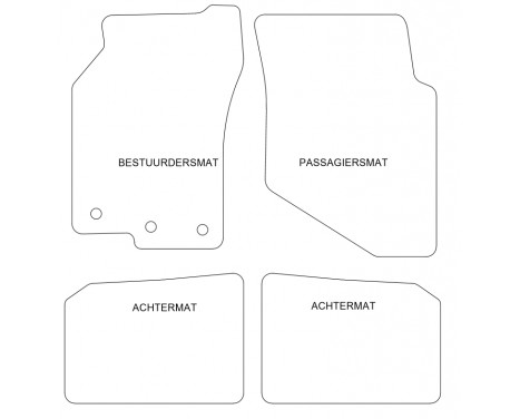 Car mats suitable for Mitsubishi Colt 1991-1996 4-piece, Image 2