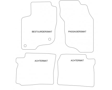 Car mats suitable for Mitsubishi Space star 1998-2005 4-piece, Image 6