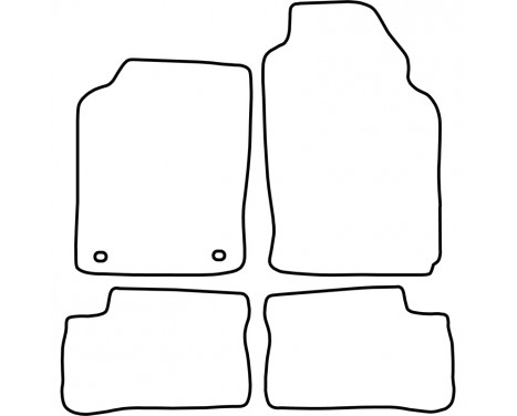 Car mats suitable for Nissan 100 NX 1991-1997 4-piece, Image 2