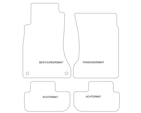 Car mats suitable for Nissan 300 ZX 1990-1999 4-piece, Image 2