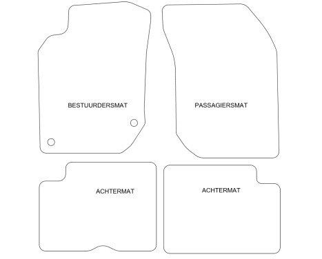 Car mats suitable for Nissan Almera N15 1995-2000 4-piece, Image 2